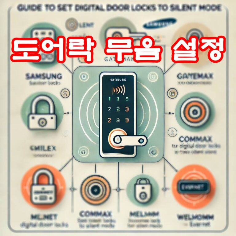 도어락 무음 설정 방법