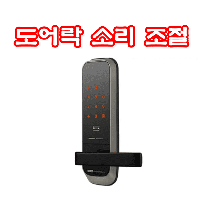 도어락 소리 조절 및 무음 설정