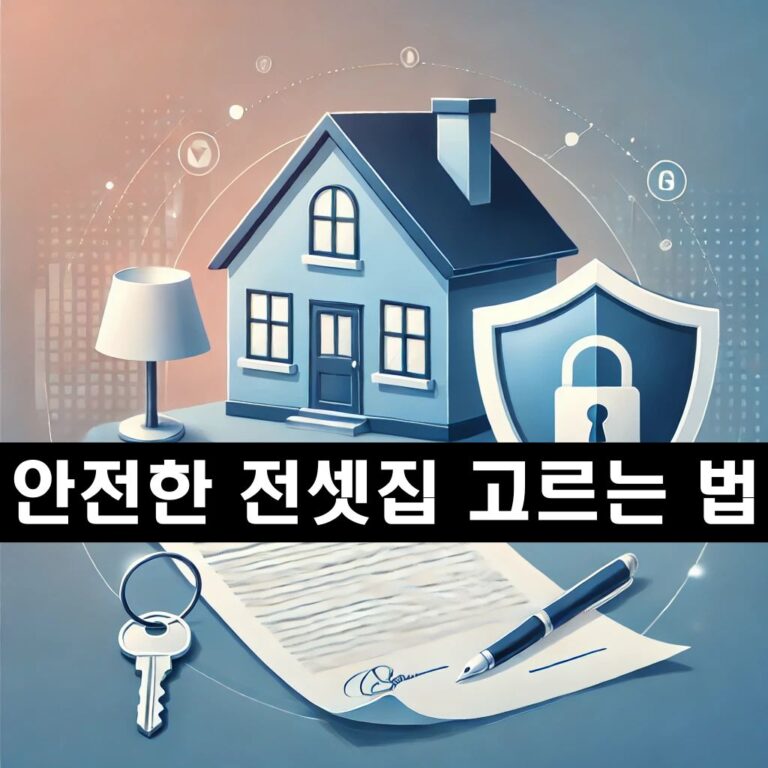 전세 계약 전 필수 확인 사항 6가지