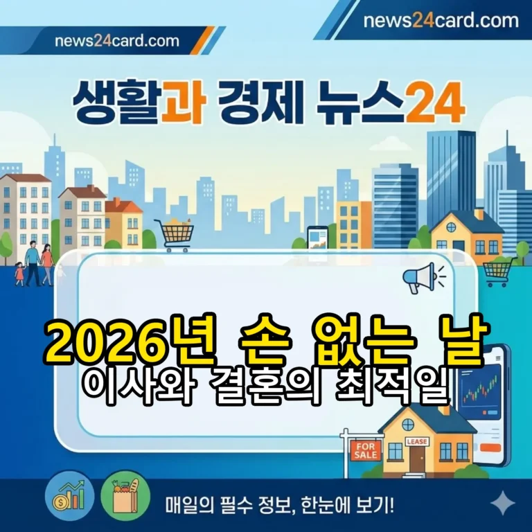 2026년 손 없는 날 달력과 활용법