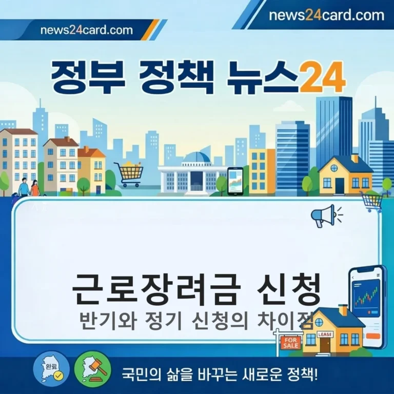 근로장려금 반기신청 정기신청 차이